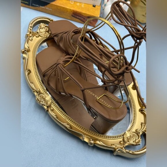 🆕 LOEFFLER RANDALL 🧿 NWOT Ryder Leather Knotted Sandals, Chocolate Brown, Sz 7 - Picture 10 of 16